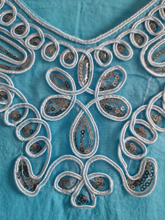 Blouse turquoise, TU - photo numéro 2