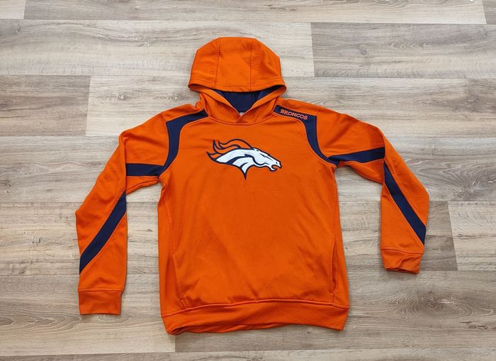 Vêtement Homme sweat sweatshirt à capuche orange NFL Team Apparel taille XL #Retrostreet - photo numéro 2