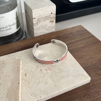 Bracelet Gucci/Adidas en argent sterling, orange