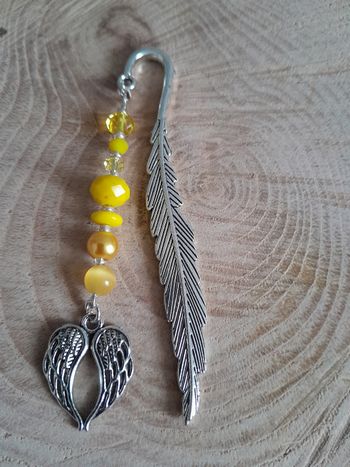 Marque page plume et ailes d'anges