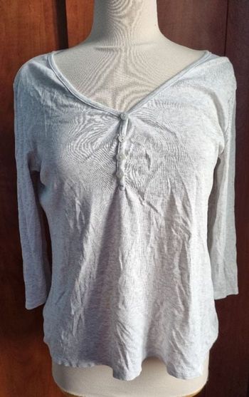 T-shirt à manches longues gris clair