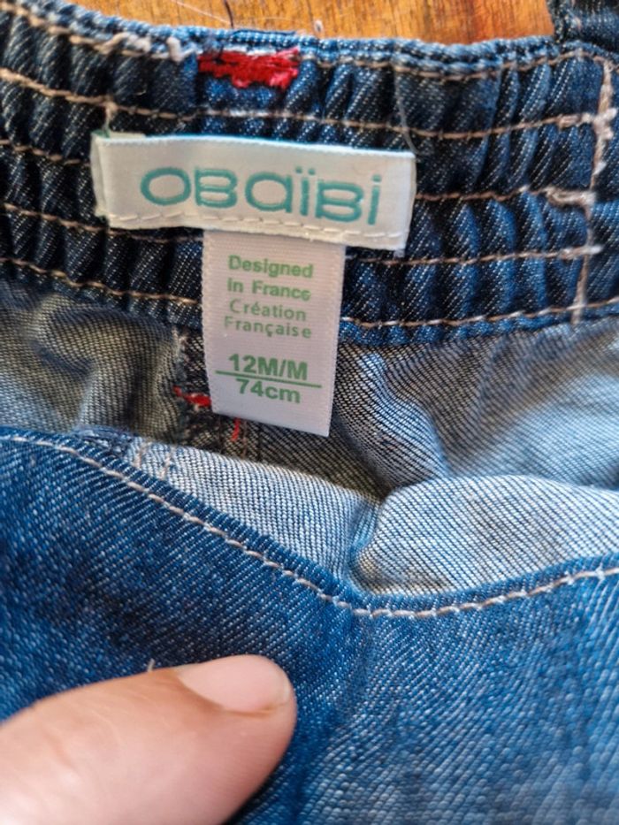 Salopette short Obaïbi 12 mois - photo numéro 3