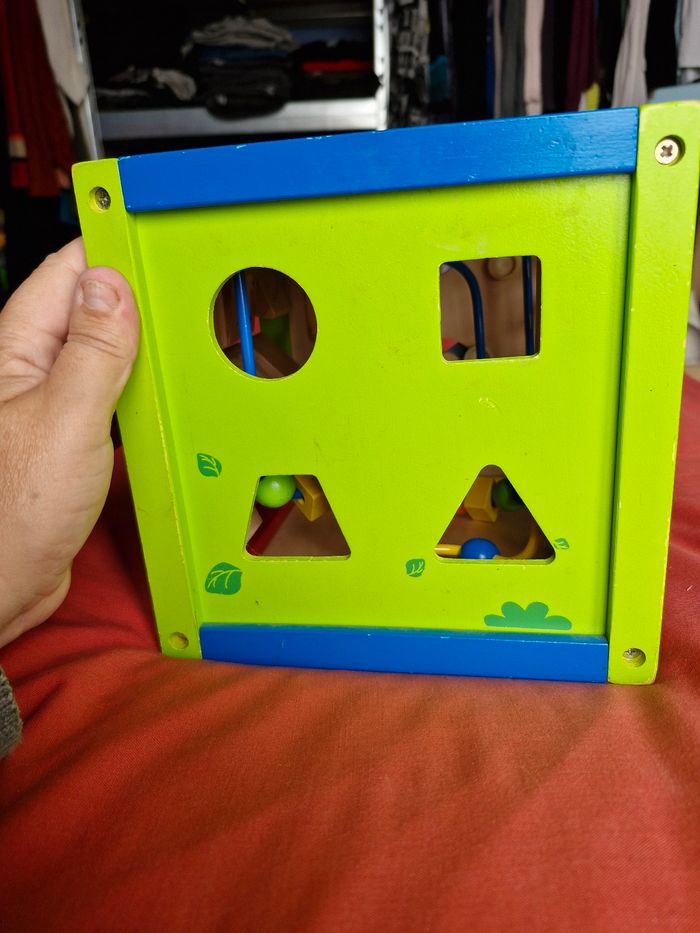 Cube d'activité et d'éveil en bois - photo numéro 4