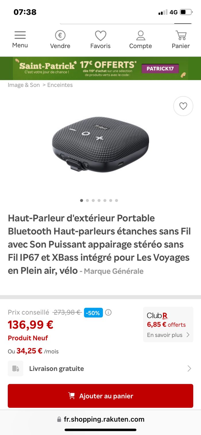 Enceinte tribit strombox micro 2