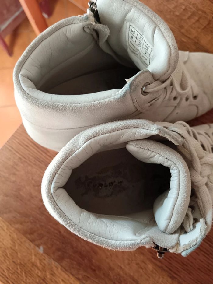 Baskets compensées en cuir daim | The Kooples | P. 39 - photo numéro 6