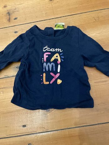 T-shirt team family 3 mois