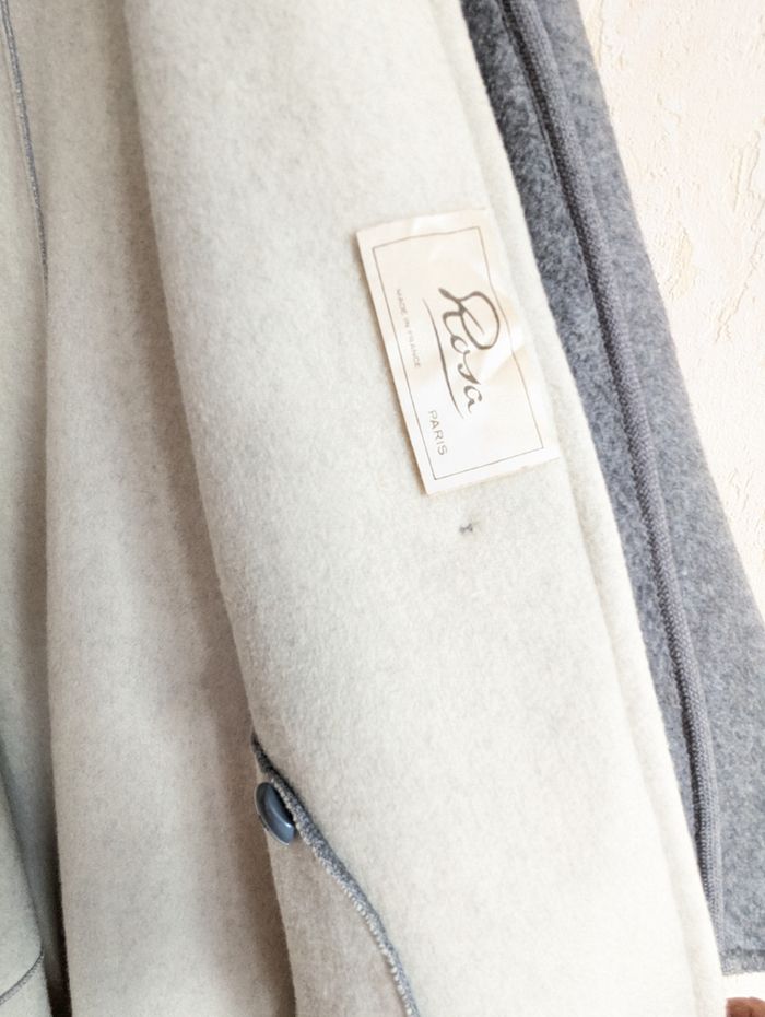 Cape en laine feutrée grise Roca Paris  – Made in France - photo numéro 8
