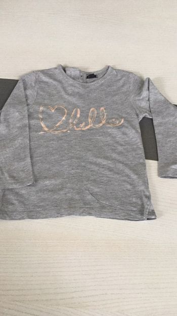Tee shirt manches longues gris 4ans