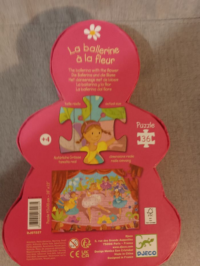 Puzzle 36 pièces Djeco la ballerine à la fleur - photo numéro 2