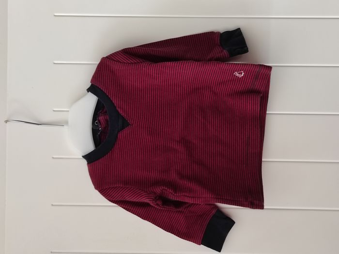 👶 Ensemble bébé garçon 6 mois – T-shirt rayé + salopette - photo numéro 2