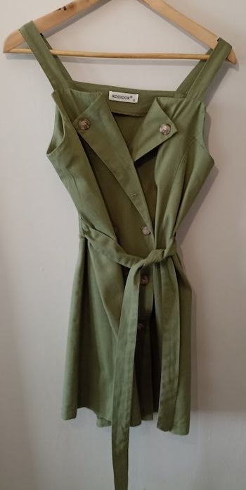 Robe Saharienne Vert Olive 100% Coton – T.36 (S)