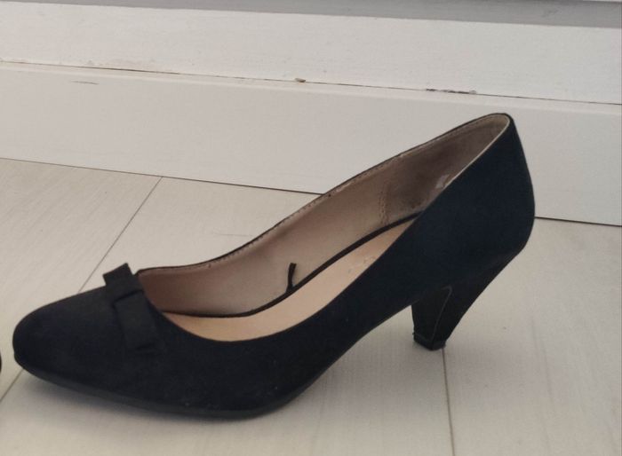 Paire d'escarpins noir T39 TEX talon 7cm très bon état