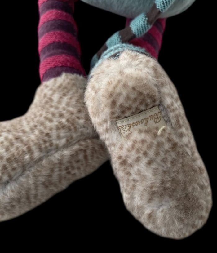 ❤️B5750 Doudou Peluche BUKOWSKI Souris Beige Vert Bleu Rose - photo numéro 3