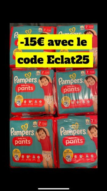 Six paquets de couches culottes taille 7