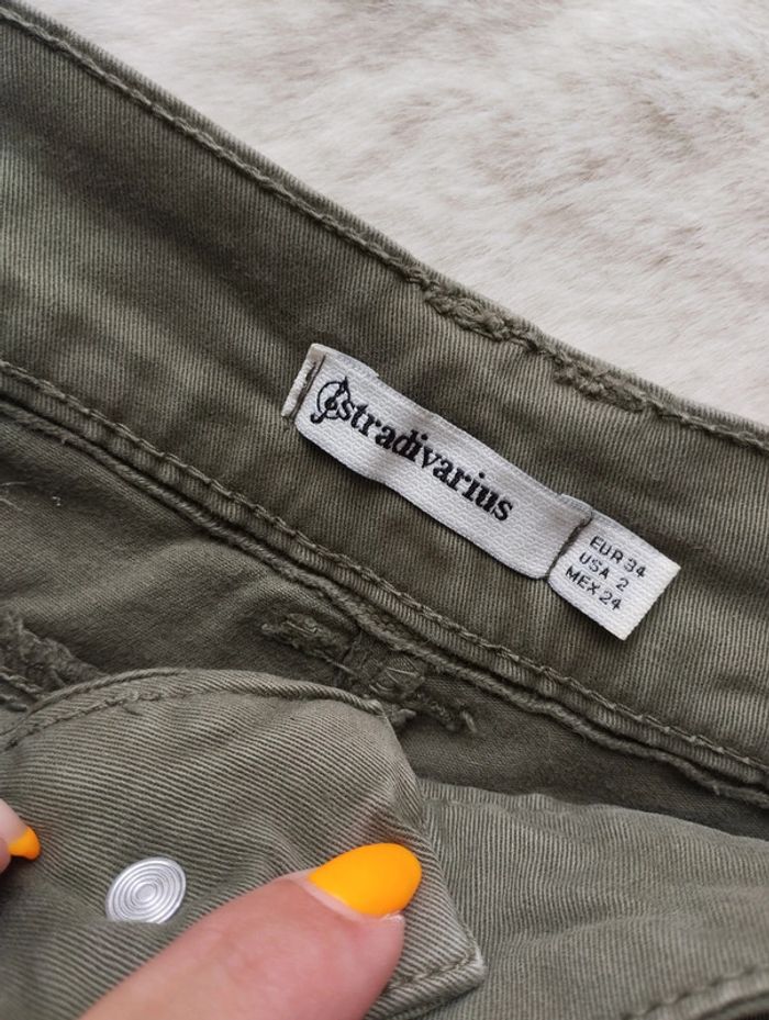 Short en jeans kaki - photo numéro 4