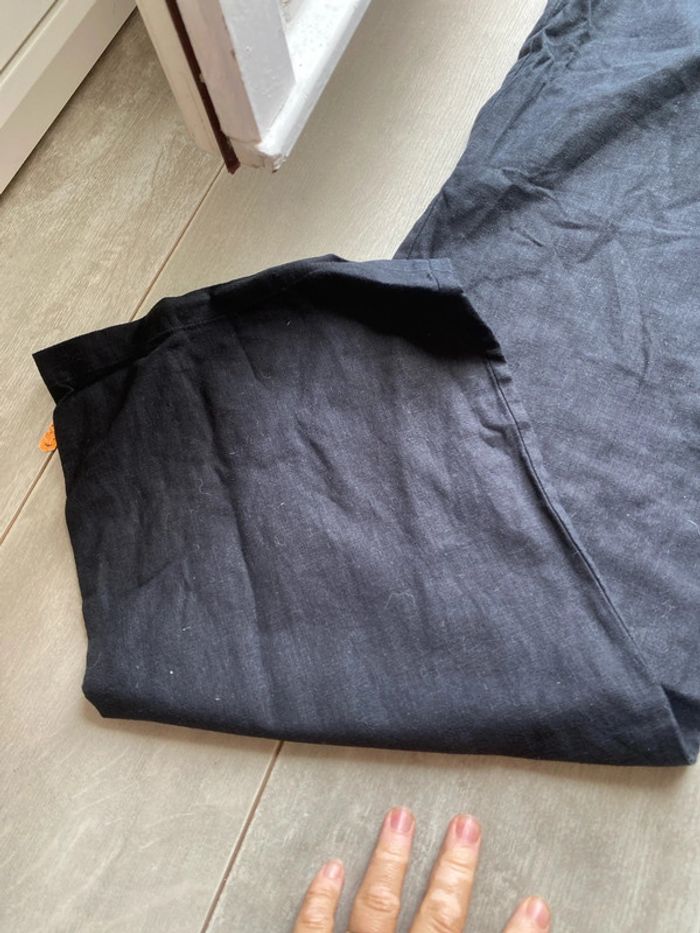 Pantalon en lin noir, taille 44 - photo numéro 2