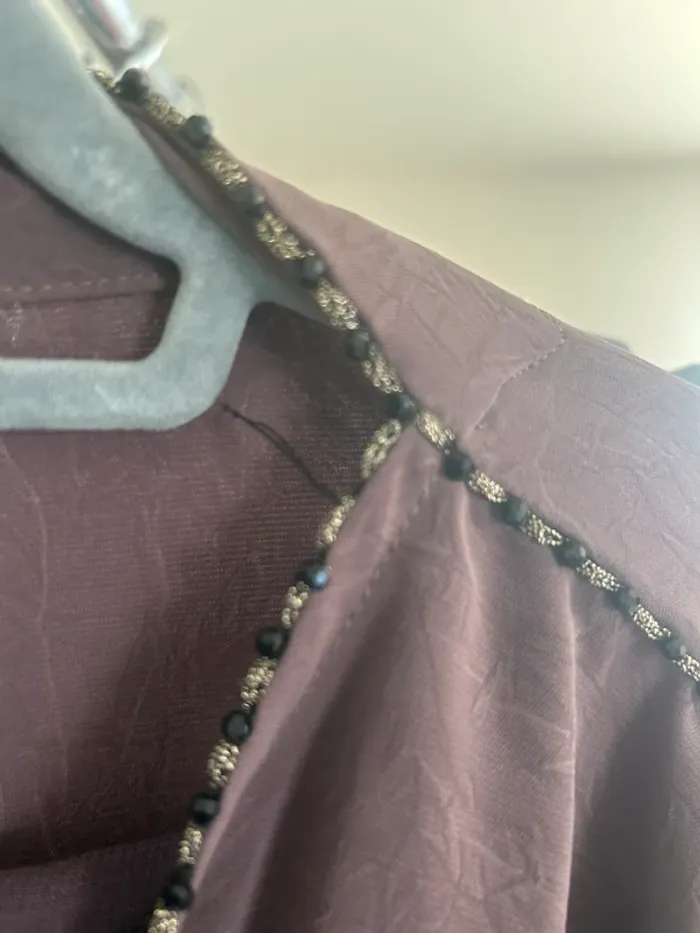 Abaya kimono qualité violet neuve - photo numéro 8