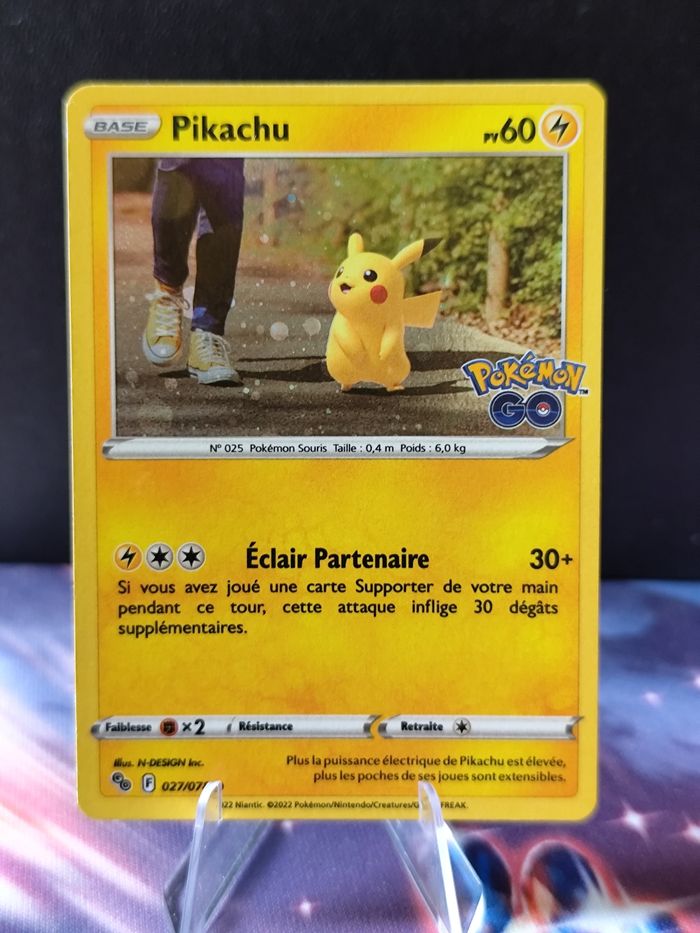 Carte pokémon 🇨🇵 lot de 3 Pikachu Holo série Pokémon GO - photo numéro 2