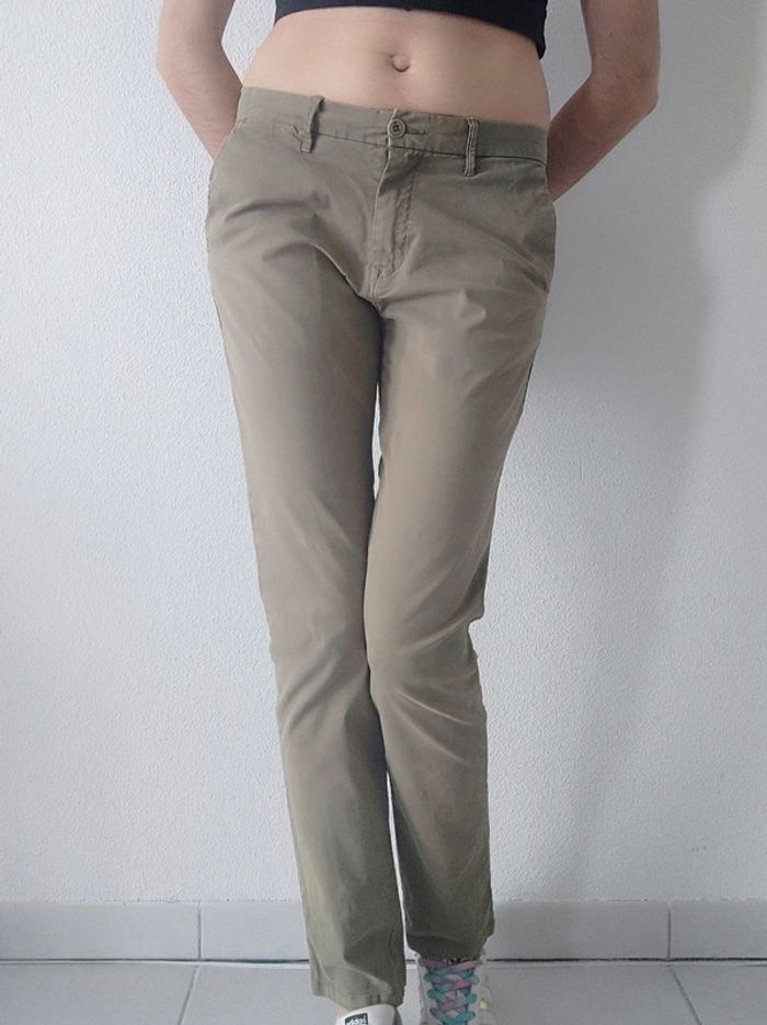 Pantalon chino kaki regular fit Stuart / Scotch & Soda - 38/M