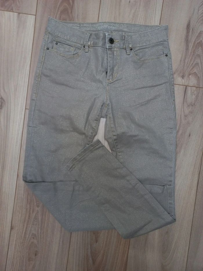 Jean esprit doré et beige 36