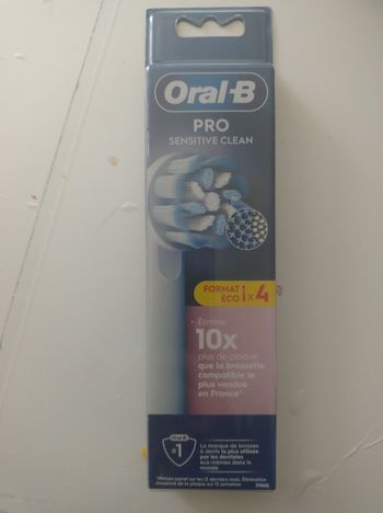 Brossettes Oral B PRO Sensitive Clean brosse à dents électrique | Pack de 4