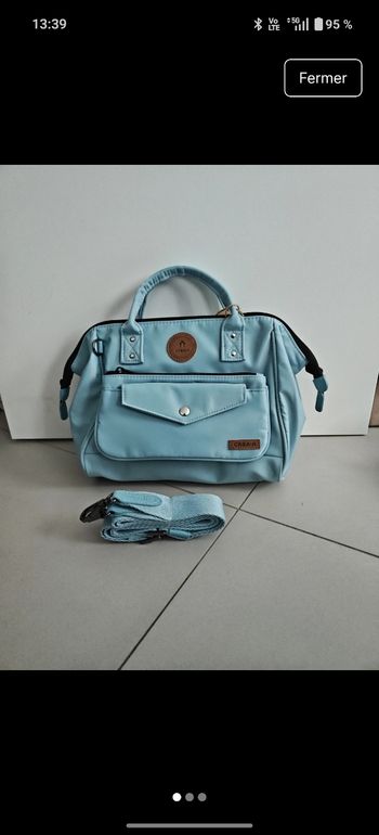 Crossbody M Cabaïa bleu turquoise 