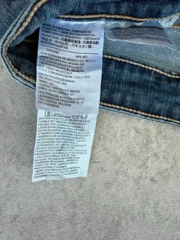 Jeans Levi's Mid Rise Skinny W31 FR40 L32 coupe skinny bleu Femme Women pan551b - photo numéro 6