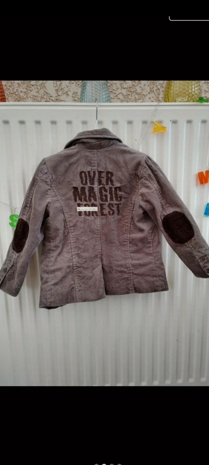 🤎Veste blazer velours marron 3 ans Ycc 0214 - photo numéro 2