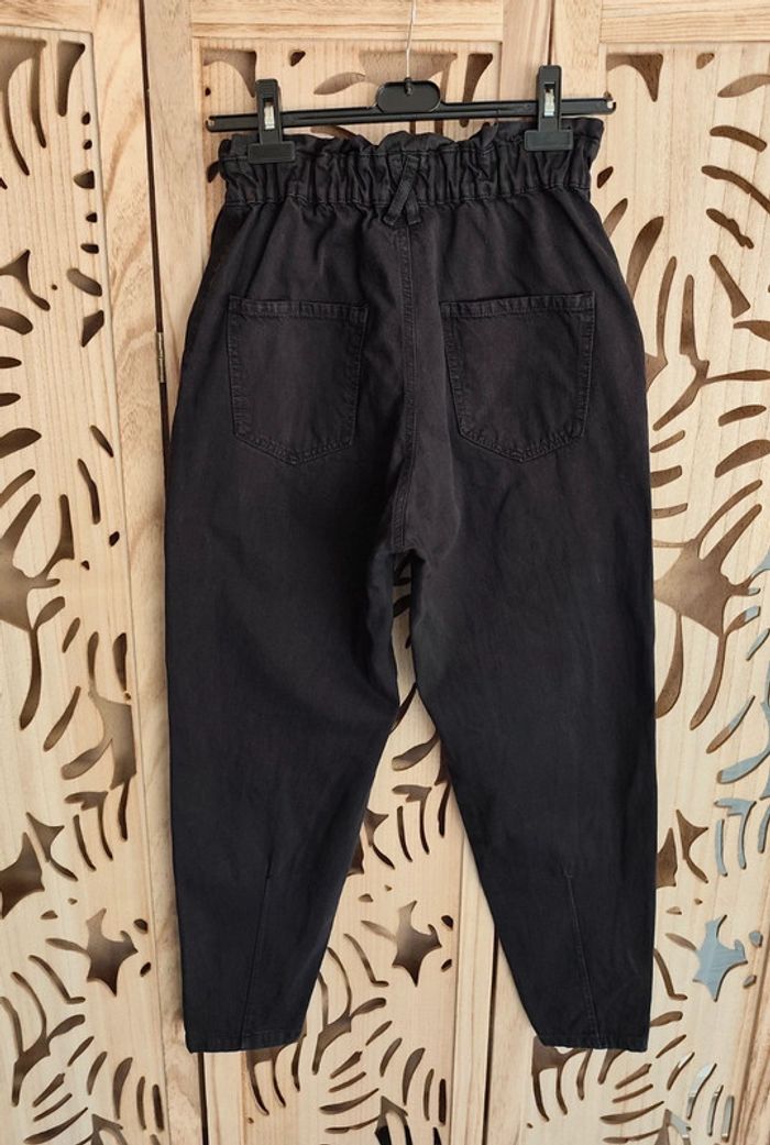 Jean coupe carotte taille haute Taille S Stradivarius - photo numéro 4