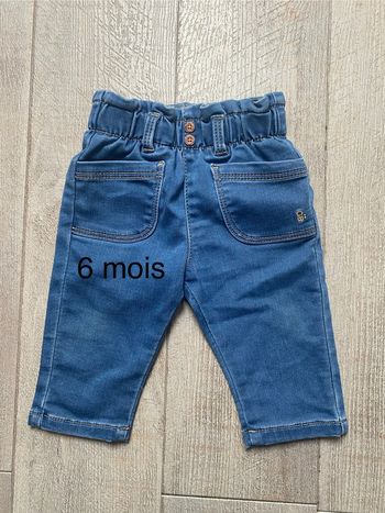 Pantalon réglable en jean - 6 mois