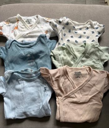 Lot de 6 bodies garçon 1 mois