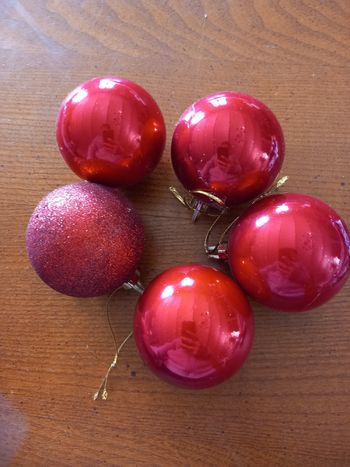 Lot 5 boules de Noël