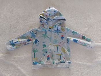 Veste à capuche zippée à motifs 24 mois