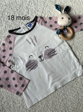 T shirt manche longue fille 18 mois