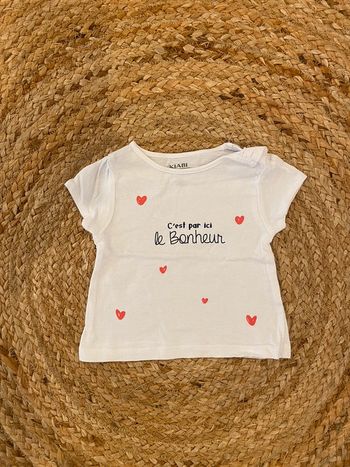 Tee-shirts bébé fille 1 mois