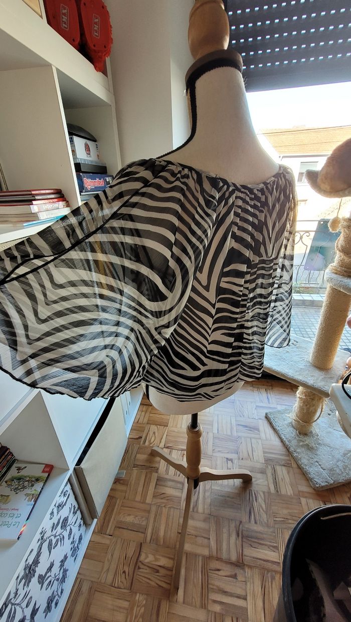Chemisier blouse voile doublé breal - photo numéro 3