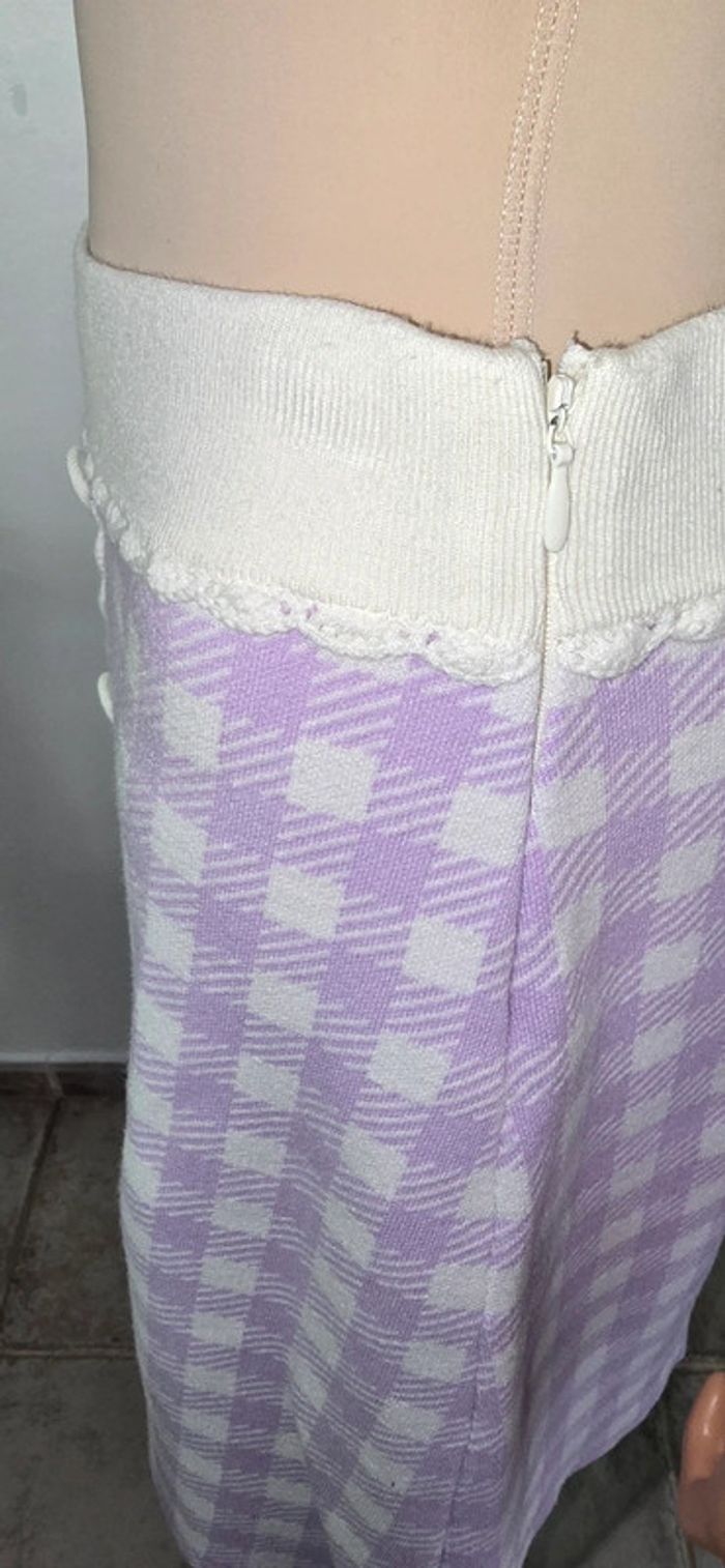 Jupe Maje Jimmy parme gingham Taille 40 - photo numéro 11