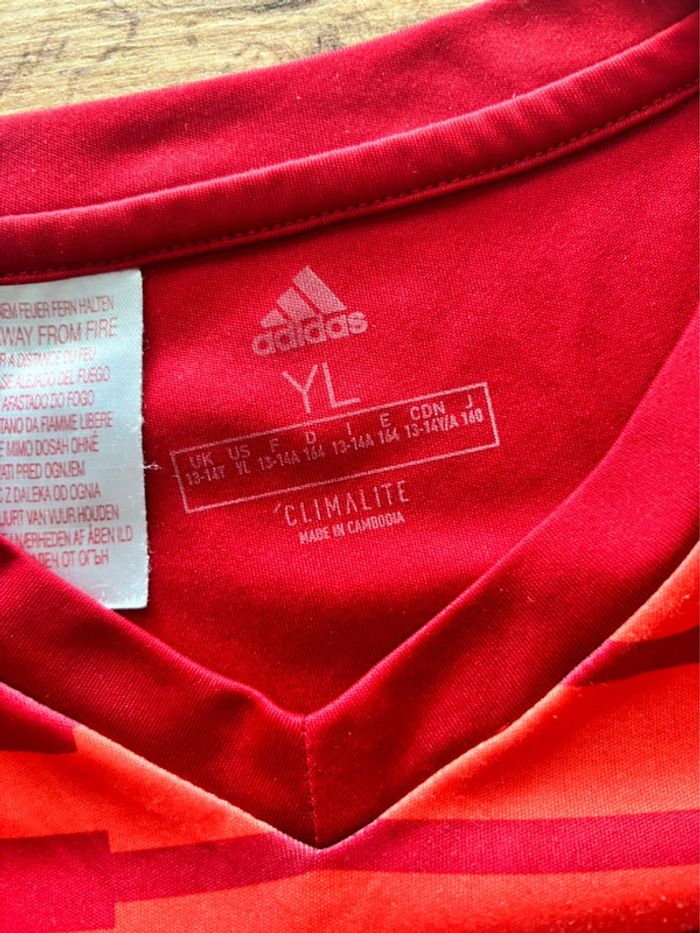 T-shirt foot gardien Olympique lyonnais adidas taille 13-14 ans - photo numéro 2