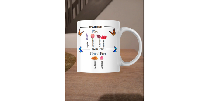 Mug D'Abord Père Ensuite Grand Père, Cadeau Humour Drôle Fun, Décoration Noël Pour Les Meilleures Am - photo numéro 5