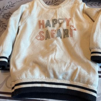 Pull beige avec doublure chaude