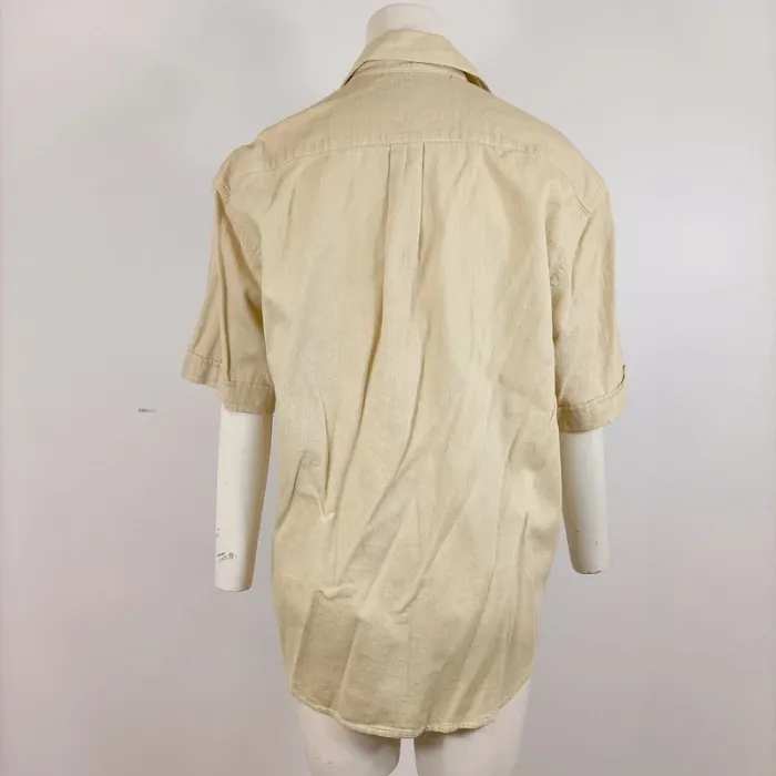 Chemise beige Sergio Tacchini vintage – 100 % coton, manches courtes L A650 - photo numéro 10