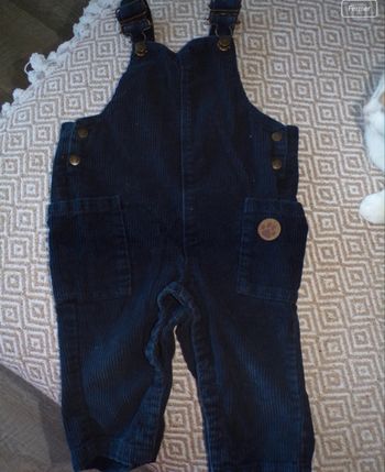 Salopette tape à l’œil en velour 