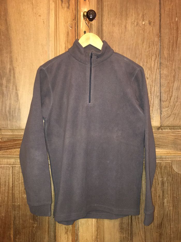 Polaire gris anthracite homme manches longues Go Sport