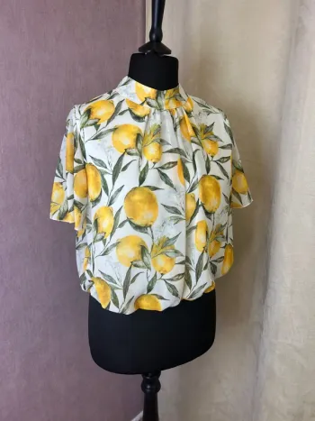 Top femme blouse femme chemise femme taille 38 taille 40 neuf motifs citron