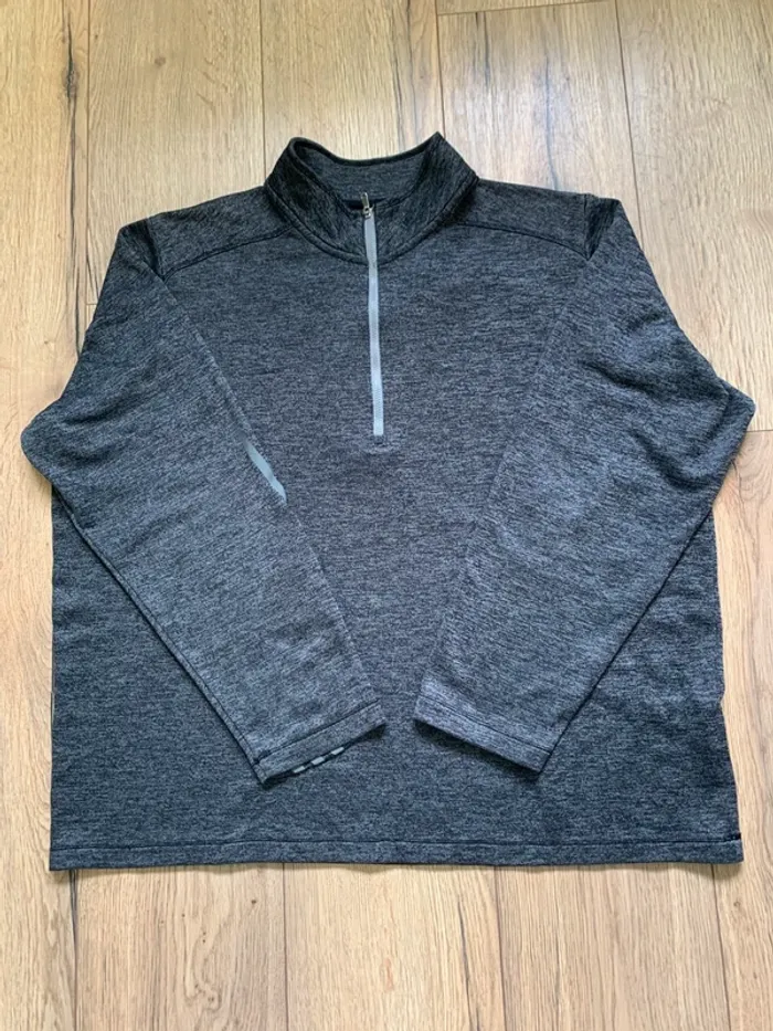 Sweat Adidas Homme - Gris, zip 1/4 - Manches longues - Excellent état - Taille XL - photo numéro 4