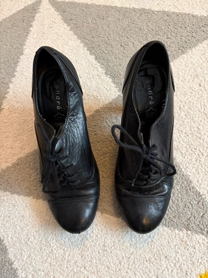 Bottines en cuir noir André Taille 37 - photo numéro 2