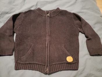 Gilet zippé bleu Marine tex 23 mois