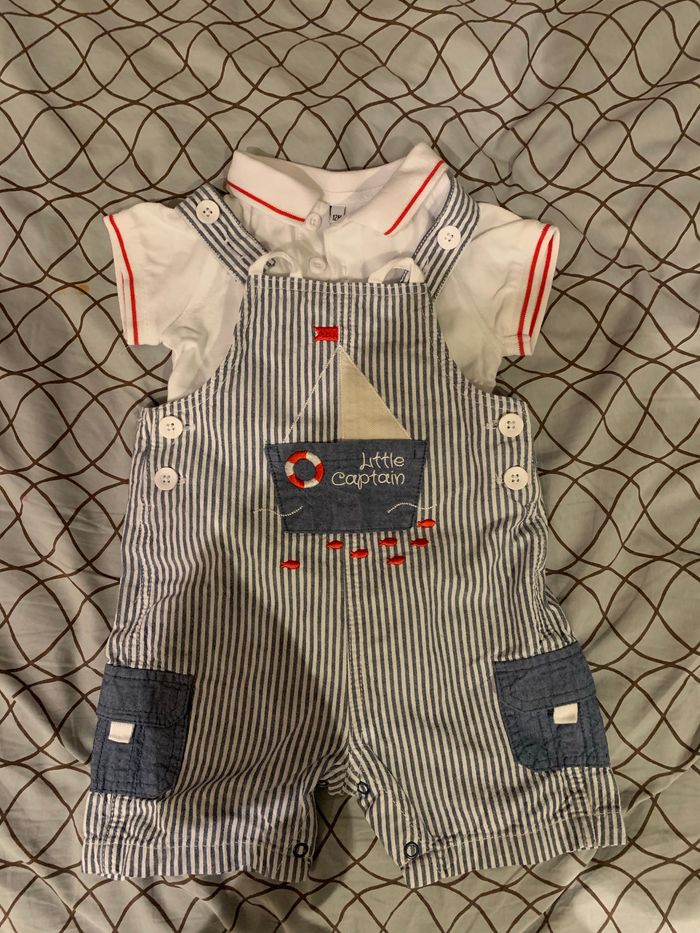 Ensemble salopette bébé garçon 12 mois