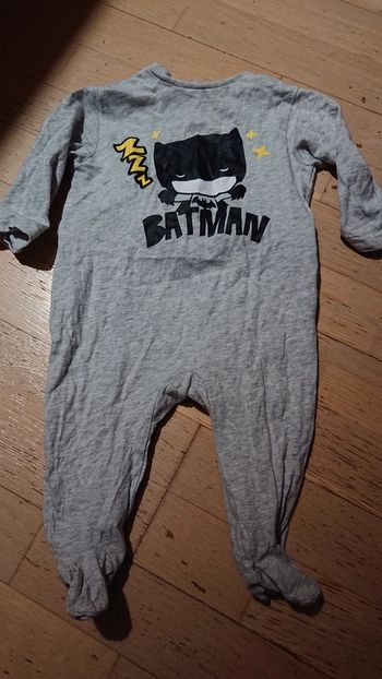 Pyjama 1 piece léger gris motif Batman