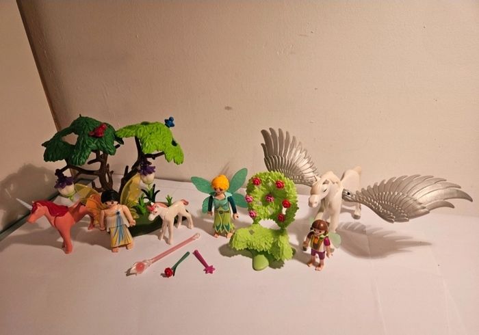Lot Playmobil Fées Licornes cheval ailés - photo numéro 3